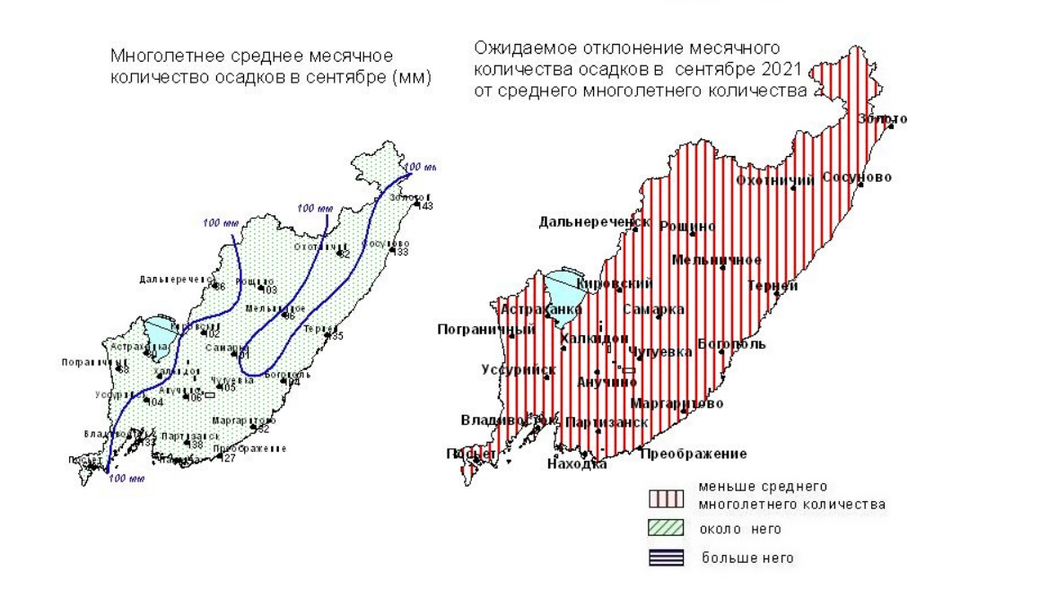 Погода на карте приморского. Климатическая карта Приморья.