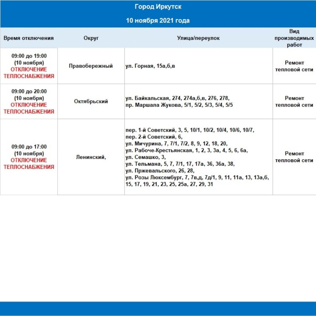 Когда отключат отопление в Иркутске.