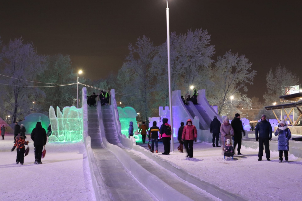 Снежный городок в Лесосибирске